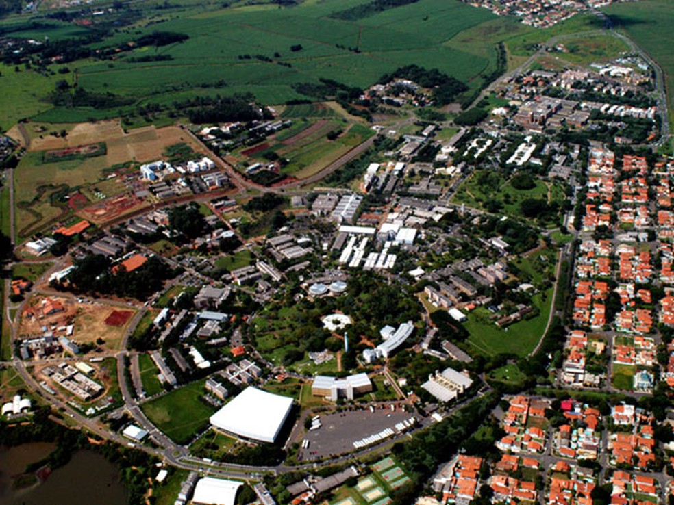 Área da Unicamp atual; universidade ganhou extensão de 60% da área original com a Fazenda Argentina — Foto: Antoninho Perri/ Ascom/ Unicamp